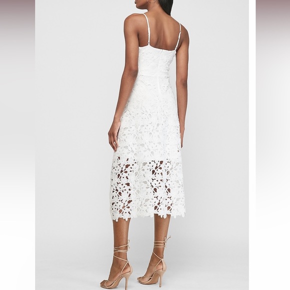 Express Floral Lace Midi Dress - Picture 2 of 6